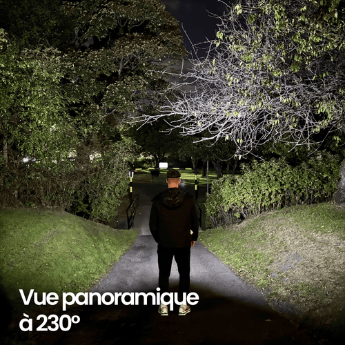 Lampe frontale LED à éclairage grand angle 230° PanoraLight™
