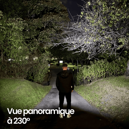 Lampe frontale LED à éclairage grand angle 230° PanoraLight™